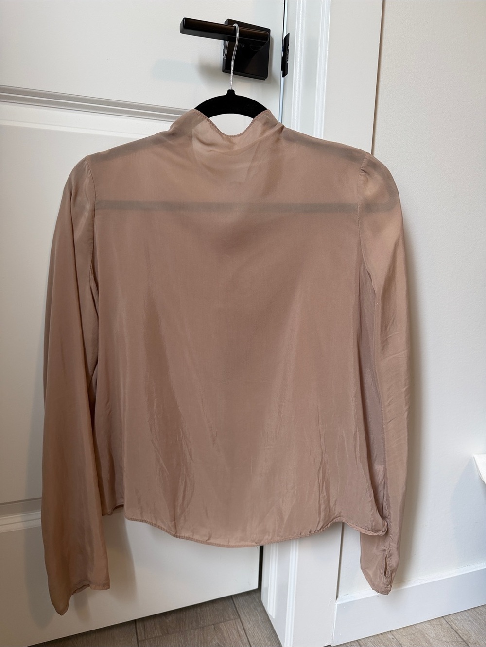 OAK + FORT Beige-Taupe Long Sleeve Blouse